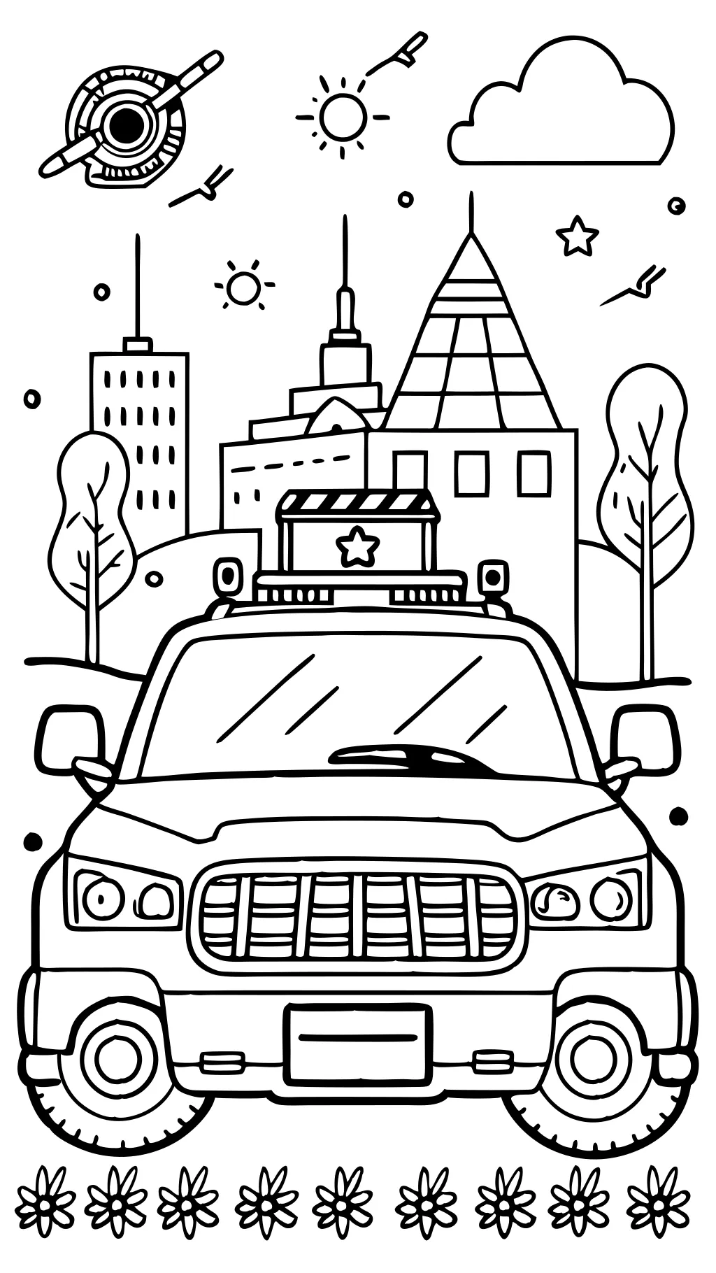 coloriages de SUV de police